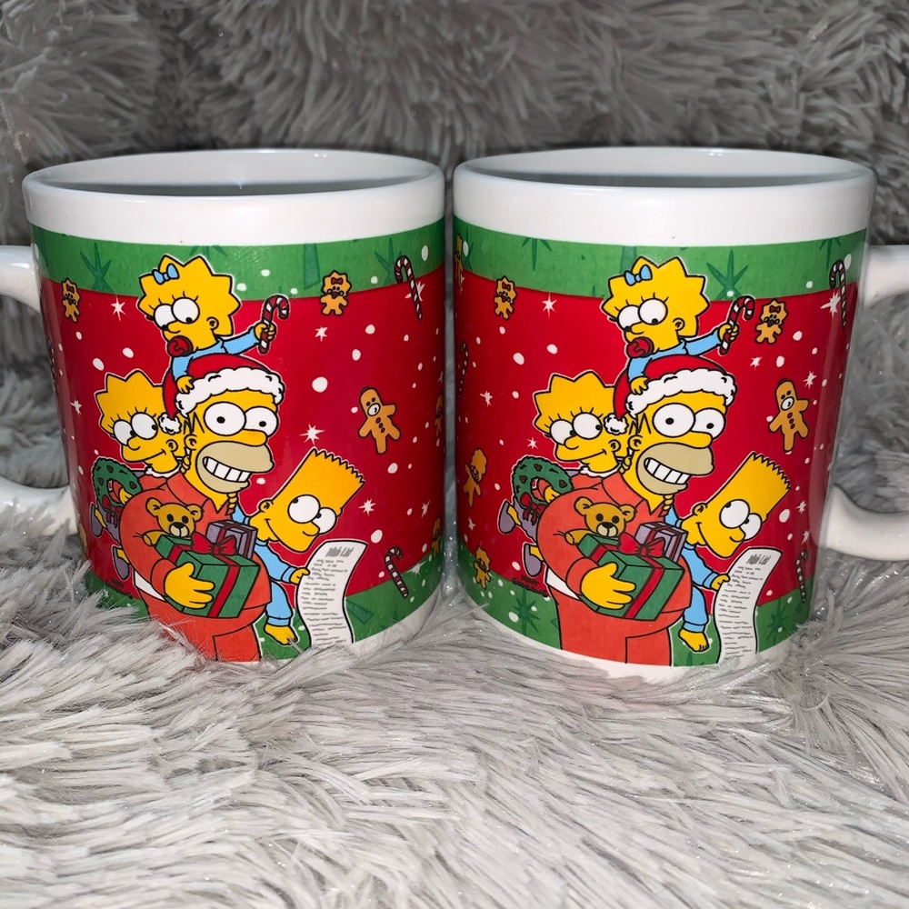 The Simpsons coffee mugs Christmas cups his & hers